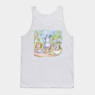 Cute tea party, children illustration Tank Top